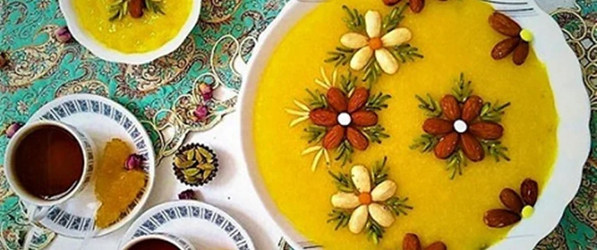 دسر سنتی و خوشمزه ی ایرانی، شله زرد